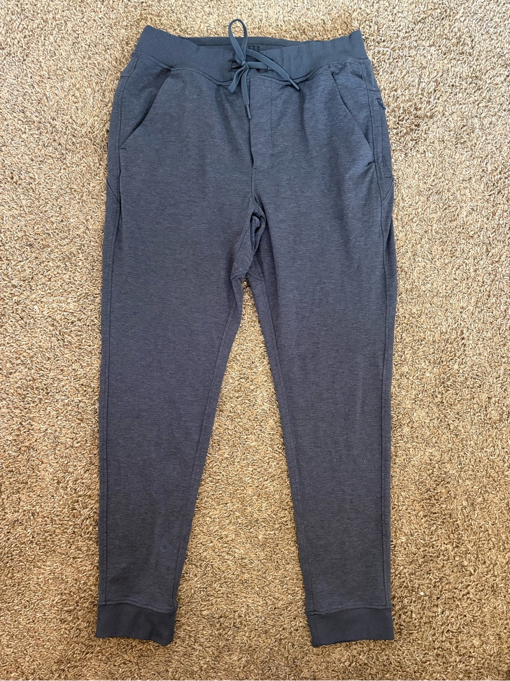 Birddogs Joggers Mens Large Navy Heather Drawstring Tapered Sweatpants